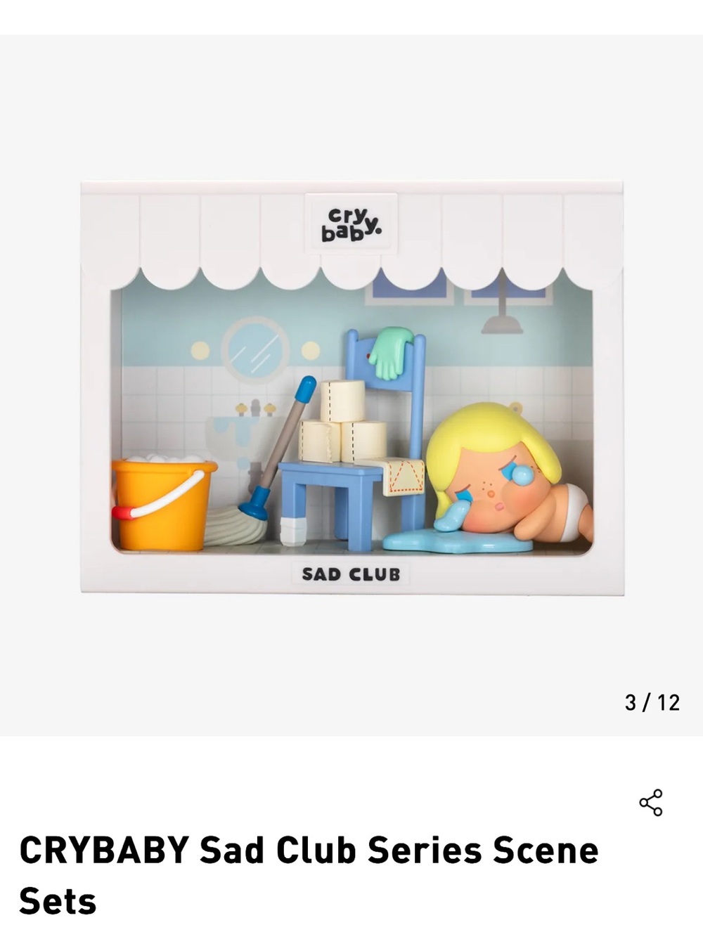 Sad Club Series Scene Set - Blue & Yellow Pop Mart
